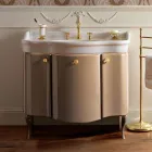 Szafka z dwojgiem drzwi i błyszczącym lakierowanym koszem Made in Italy - Candy Viadurini