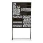 Etniczna Mozaika Szafka 4 Drzwi 6 Szuflady z Drewna Mango - Vanitoso Viadurini