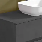 Zawieszone meble łazienkowe z umywalką, projekt w 4 wykończeniach - Paoletto Viadurini