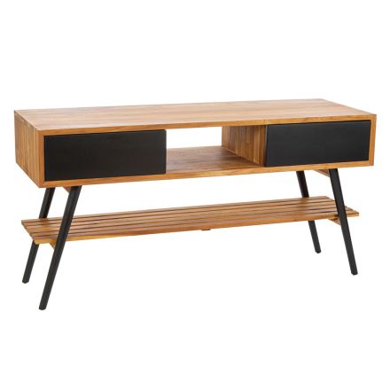 Nowoczesna Parterowa Szafka Łazienkowa z Czarną Szufladą - Hamadou Viadurini