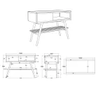 Nowoczesna czarna szafka łazienkowa z naturalnego drewna tekowego z szufladami - Benoit Viadurini