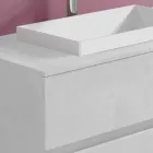 Szafka łazienkowa z wbudowaną umywalką, nowoczesny design podwieszany - Casimira Viadurini