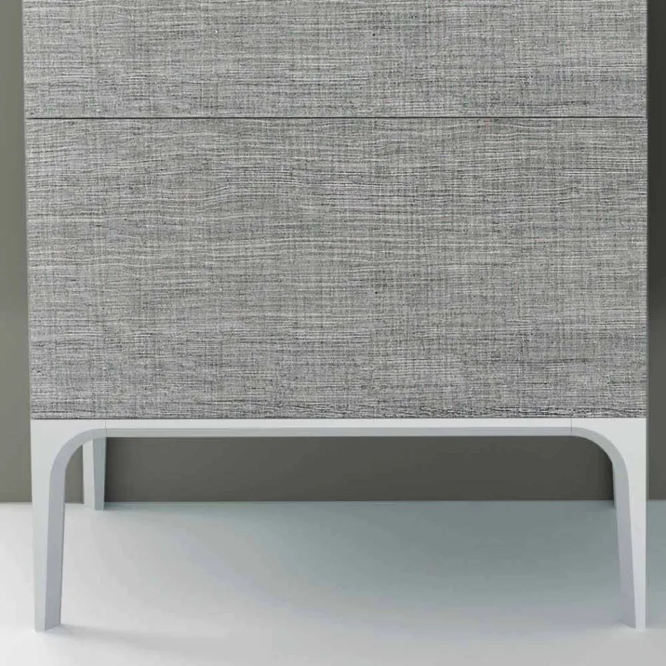 Szafka łazienkowa ze zintegrowaną umywalką w Ambra ecolegno, wyprodukowana we Włoszech Viadurini