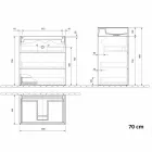 Nowoczesna szafka łazienkowa z podłogą z laminatu z umywalką z żywicy - Pompei Viadurini
