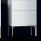 Nowoczesna szafka łazienkowa z 3 szufladami w kolorze bursztynu, lakierowana, wyprodukowana we Włoszech Viadurini