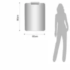 Nowoczesna podwieszana szafka łazienkowa z półką pod umywalkę i designerskim lustrem - Michele Viadurini