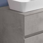 Szafka łazienkowa podwieszana z prostokątną umywalką nablatową, nowoczesny design - Dumbo Viadurini