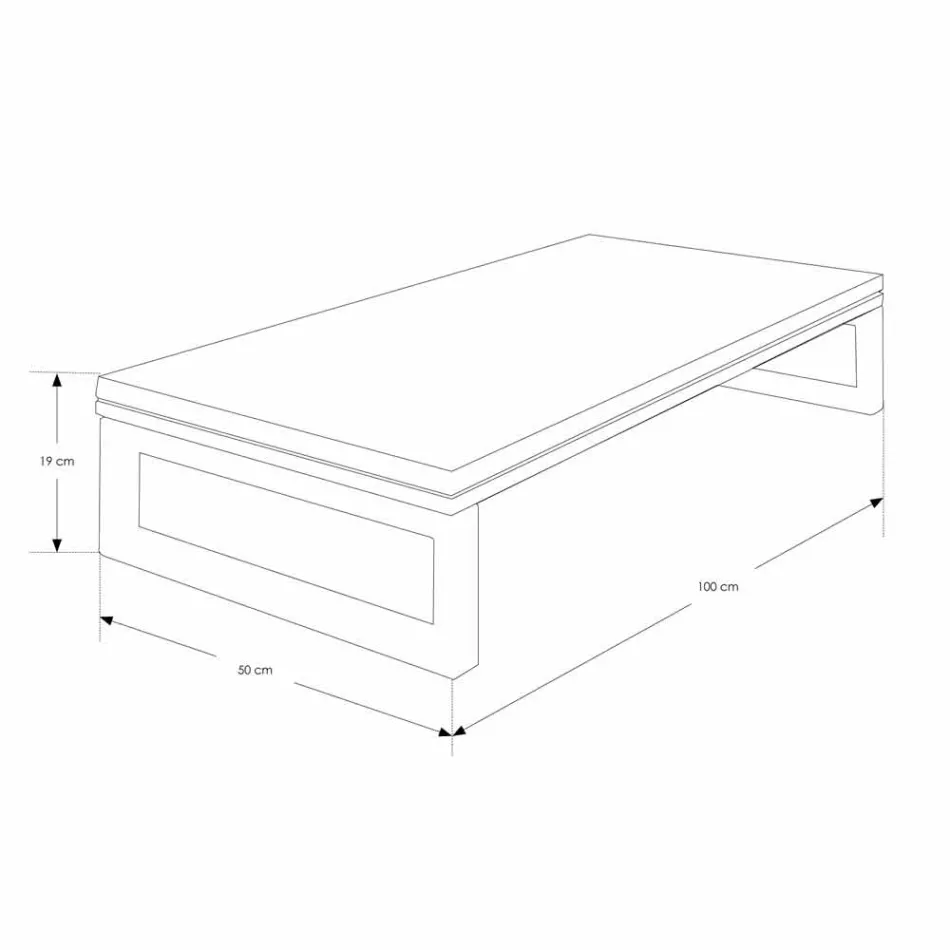 Podwieszana szafka łazienkowa z drewna tekowego z wieszakiem na ręczniki ze stali nierdzewnej - Saverno Viadurini