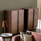 Szafka barowa z litego drewna 2drzwiowa Grilli York made in Italy Viadurini