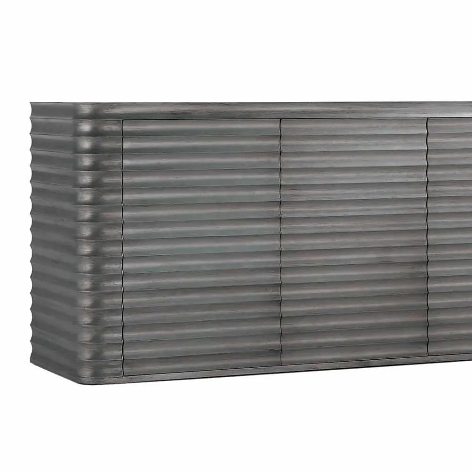 Szafka z 4 drzwiami z formowanego drewna, L230xP49 cm, Dana Viadurini