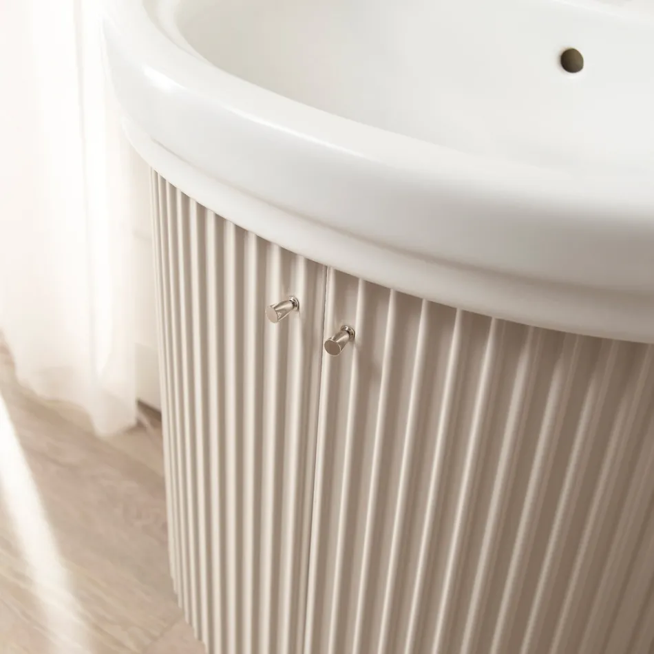 Szafka z Dwojgiem Drzwi i Półką z Umywalką Made in Italy - Candy Viadurini