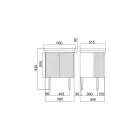 Szafka z Dwojgiem Drzwi i Półką z Umywalką Made in Italy - Candy Viadurini