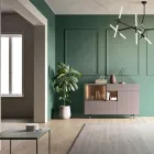 Kredens wejściowy lub do salonu z ekologicznego drewna i luksusowego szkła - Bruno Viadurini