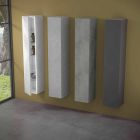 Meble łazienkowe kolumnowe z 6 półkami i drzwiami w 4 wykończeniach - Antanta Viadurini