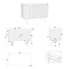 Ręcznie wykonana szafka łazienkowa z litego drewna tekowego i mahoniu - Heliconia Viadurini