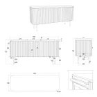 Ręcznie wykonana szafka łazienkowa z litego drewna tekowego i mahoniu - Heliconia Viadurini