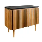 Ręcznie wykonana szafka łazienkowa z litego drewna tekowego i mahoniu - Heliconia Viadurini