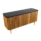 Ręcznie wykonana szafka łazienkowa z litego drewna tekowego i mahoniu - Heliconia Viadurini