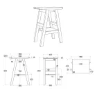 Nowoczesna szafka łazienkowa z drewna tekowego z czarnym półokrągłym blatem - Raomi Viadurini