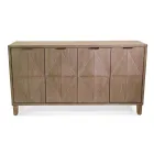 Szafka wewnętrzna z 4 drzwiami z okleiną MDF i nogami z jodły - Tempesta Viadurini