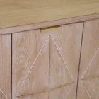 Szafka wewnętrzna z 4 drzwiami z okleiną MDF i nogami z jodły - Tempesta Viadurini