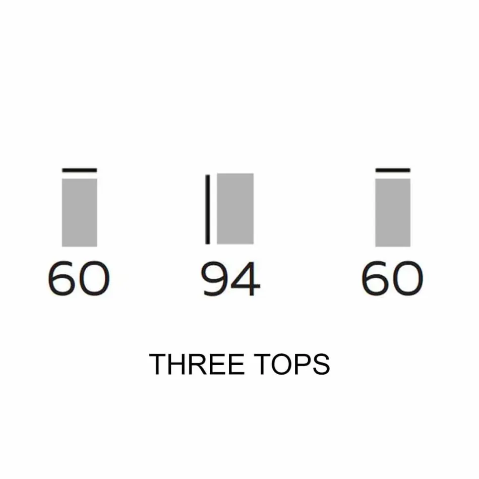 Zaprojektuj meble z drewna z okrągłymi półkami z gresu Made in Italy - Aspide Viadurini