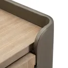 Szafka z drewna jodłowego i szarego żelaza z 3 szufladami i 2 drzwiami - Cooper Viadurini