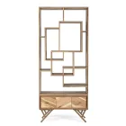 Regał do salonu z drewna akacjowego i szufladą Homemotion - Auriel Viadurini