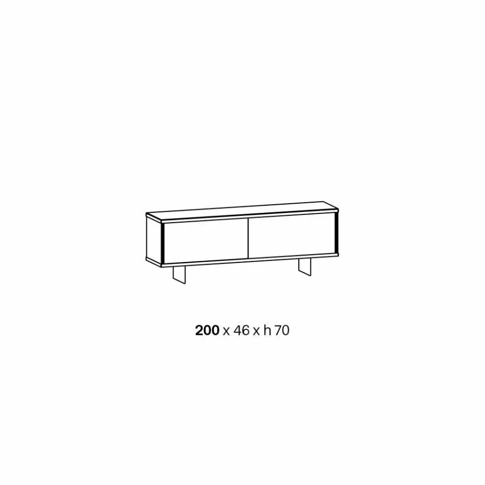 Kredens do salonu z przydymionego szkła i zielonego lub czerwonego marmuru z diodą LED - Leonarda Viadurini