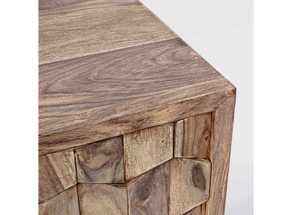 Kredens meblowy z drewna sheesham z 4 drzwiami Homemotion - Fregene Viadurini