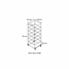 Uniwersalna szafka z przezroczystymi szklanymi kółkami z 3,6,8 lub 10 półkami - Versatilio Viadurini