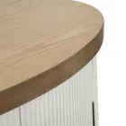 Owalna drewniana szafka z górnym i zaokrąglonymi wstawkami z 2 drzwiami - Rachel Viadurini