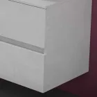 Szafka łazienkowa podwieszana z podwójną umywalką nablatową - mandrillo Viadurini