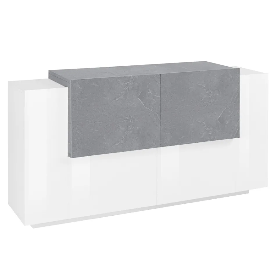 Meble do salonu 2 drzwi i 2 drzwi z drewna 2 wykończenia - Theresse Viadurini