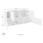 Meble do salonu 2 drzwi i 2 drzwi z drewna 2 wykończenia - Theresse Viadurini