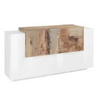 Meble do salonu 2 drzwi i 2 drzwi z drewna 2 wykończenia - Theresse Viadurini