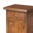 Szafka na telefon z patynowanego orzecha Made in Italy - Atunis Viadurini