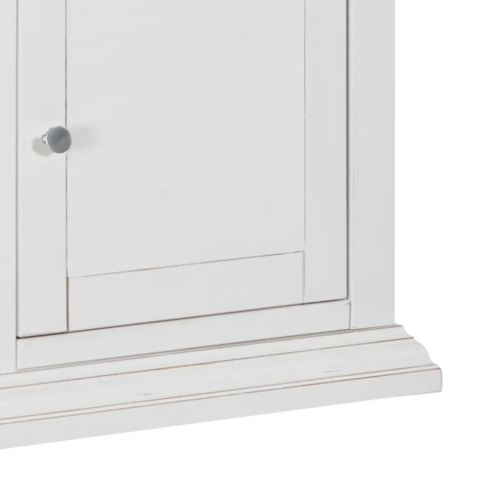 Stolik pod telewizor z 2 drzwiami, 1 szufladą i 1 otwartą przegrodą Wyprodukowano we Włoszech - Forseti Viadurini