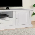 Stolik pod telewizor z 2 drzwiami, 1 szufladą i 1 otwartą przegrodą Wyprodukowano we Włoszech - Forseti Viadurini