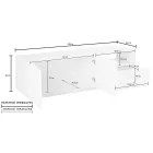 Szafka RTV z 2 drzwiami, szufladą i otwartą przegrodą Made in Italy - Popilio Viadurini