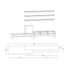 Szafka pod telewizor z 3 półkami i pojemnikiem na zawiasach Made in Italy - Roman Viadurini