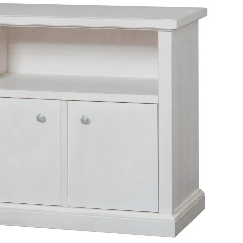 Stolik pod telewizor z otwartą półką i 2 drzwiami Made in Italy - Alpan Viadurini