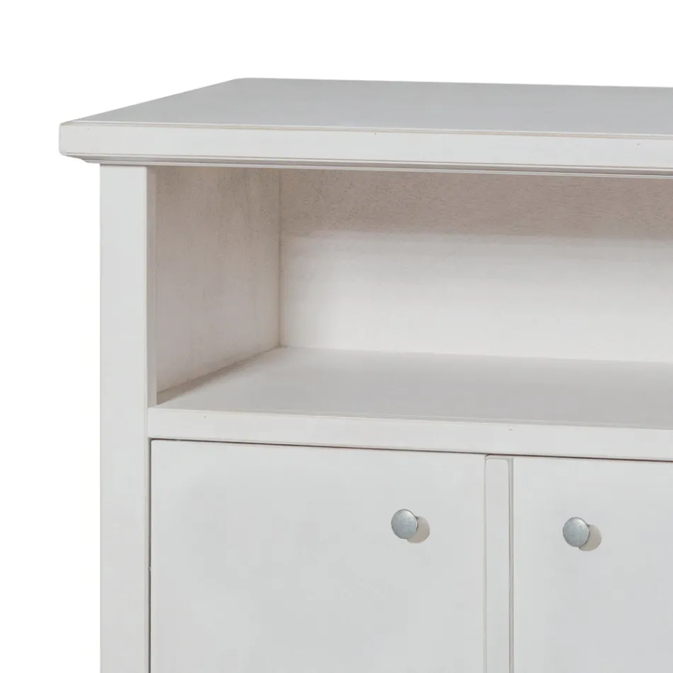 Stolik pod telewizor z otwartą półką i 2 drzwiami Made in Italy - Alpan Viadurini