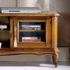 Szafka pod telewizor do salonu z drewna orzechowego Bassano Made in Italy - Richard Viadurini