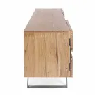 Stojak TV Homemotion z drewna mango z metalowymi wstawkami - Sonia Viadurini