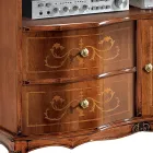 Stolik pod telewizor z orzecha w stylu klasycznym Made in Italy - Elegant Viadurini