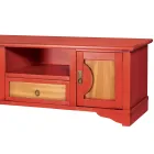 Stolik pod telewizor z fornirowanego drewna z różnymi wykończeniami Made in Italy - Purusha Viadurini