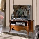 Szafka pod telewizor Bassano orzech z szufladą Made in Italy - Commodo Viadurini