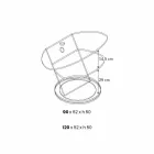 Szklana Szafka RTV z Obrotową Podstawą i Półką 2 Wymiary - Salemme Viadurini