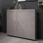 Wielofunkcyjna szafka obrotowa ze stojakiem pod telewizor i zintegrowanym stołem Made in Italy - Illusione Viadurini